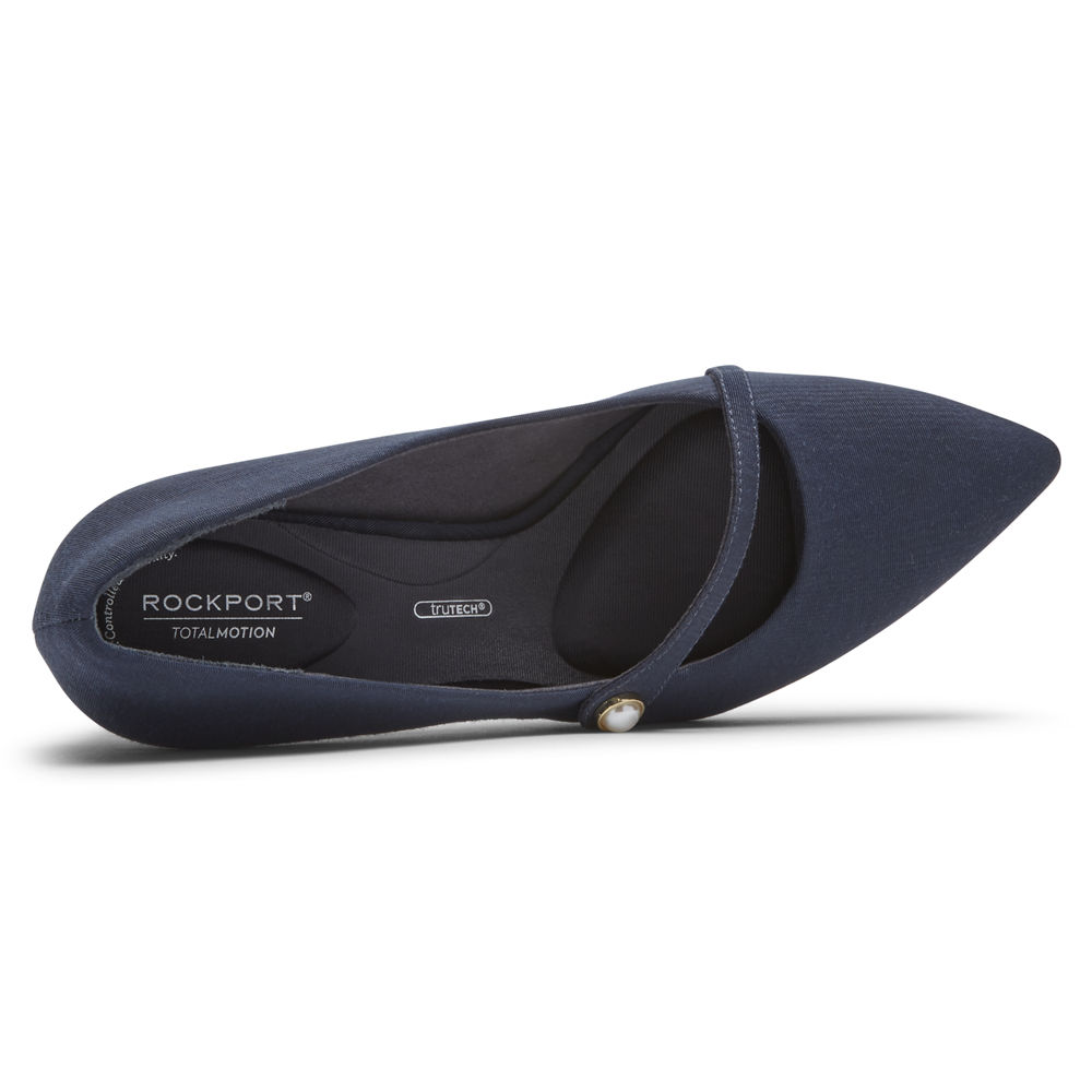 Rockport Klackar Skor Dam Marinblå - Total Motion Sheehan Mary Jane - BLKJN5874